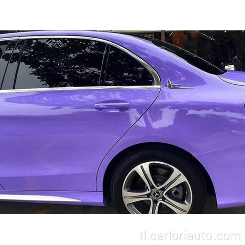 Car vinyl wrap gloss purple.
